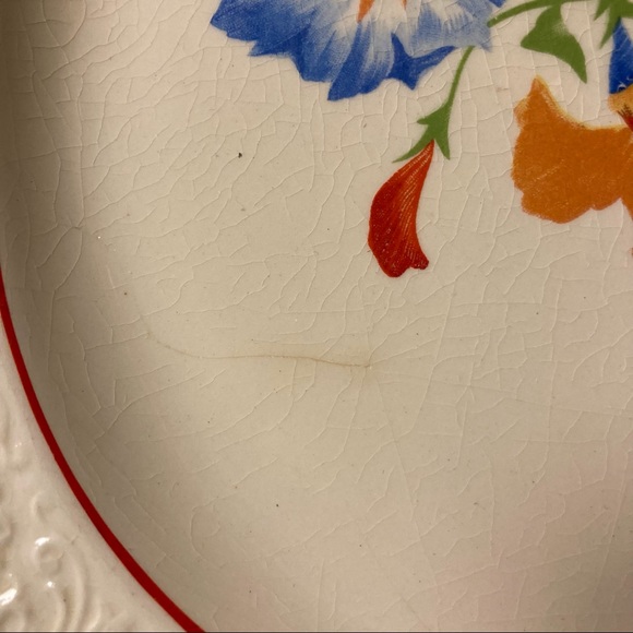 Vintage Oval Floral Serving Plate - Picture 3 of 11